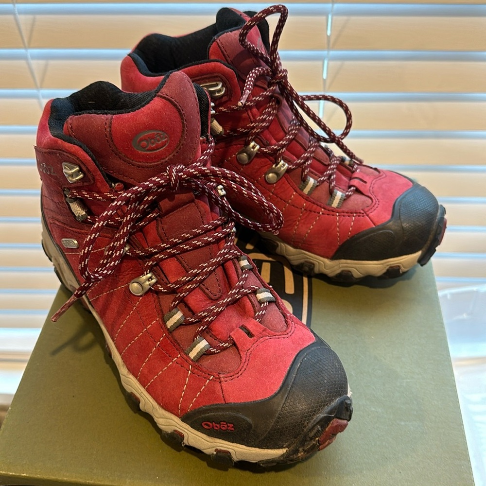 Oboz Hiking Trail Suede Leather Waterproof Boots, Size 7